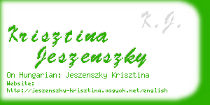 krisztina jeszenszky business card